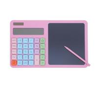 Lurrose Calculatrice Solaire Silencieuse Touches Silencieuses à 12 Chiffres avec Tablette D'écriture Intégrée Matériau Abs, pour Fournitures Scolaires et Applications Professionnelles