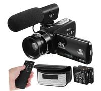Lurrose Caméra à écran Tactile vlogging Tirer caméra vidéo camescope Appareil Photo numérique avec Enregistrement vidéo caméra de cinéma magnétoscope Caméscope caméra vlog Plastique Noir