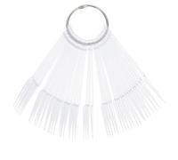 Lurrose Capsules Présentation Vernis à Ongles 100 Pcs Nuancier Éventail Transparent pour Manucure Professionnelle Conseils Pliables Ovales pour Salon et Nail Art