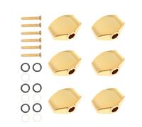 Lurrose Capuchons D'accordage en Métal Or pour Guitare Folk, 6 Pièces, Poignées Robustes Fonction de Blocage des Cordes, Accessoires pour Guitaristes