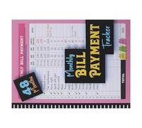 Lurrose Carnet de Suivi des Factures Mensuelles Rose, Bloc-notes de Planification Budgétaire 1 Exemplaire, Format Généreux Colonnes Préremplies pour Gestion Financière et Suivi Paiement