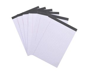 Lurrose Carnets Juridiques Design Convivial Papier Ligné Large pour Écriture Fluide Lot de 6 Blanc 30 Feuilles Chacun pour L'école Bureau