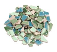 Lurrose Carreaux de Mosaïque en Céramique Émaillée Soi-même, Petits Morceaux Irréguliers 200 G, Pierre à Mosaïque pour Décoration Maison, Jardin et Loisirs Créatifs