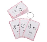 Lurrose Cartes Éducatives Japonaises Anneau Pratique pour Garçon et Filles Alphabet Hiragana et Katakana, Papier et Métal pour Apprentissage Rapide et Portable