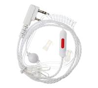 Lurrose Casque Audio Mono à Tube d'air Transparent sans Rayonnement, Écouteur Intra-auriculaire à Isolation Phonique, Câble Résistant, Écouteur pour Radio Bidirectionnelle - Blanc