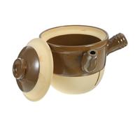 Lurrose Casserole Vintage Terre Cuite pour Médecine Pot à Bouillir Résistant Haute Température avec Poignée Isolante Adapté à Feux à Gaz et Usage Traditionnel