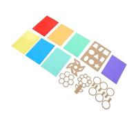 Lurrose Cellophane Transparent Multicolore pour Arts et Artisanat, Plastique Facile à Découper, Encourage le Développement Moteur Fin des Garçon et Filles en Classe ou Activités Manuelles