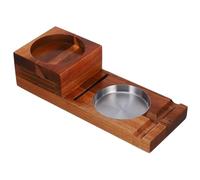 Lurrose Cendrier à Cigares en Bois Plateau Multifonctionnel pour Verre à Whisky, Grosse Capacité, Design Tiroir Amovible, pour Usage Extérieur, Bureau et Table Basse, Accessoire Fumeur