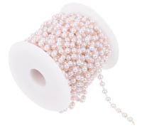Lurrose Chaîne de Perles de Simulation en Cuivre pour Création de Bracelets et Coiffures, Rouleau de 20 Mètres, Matériau Solide et Portable pour Accessoires de Bijoux