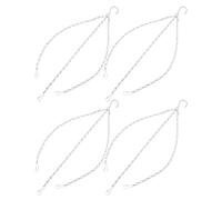 Lurrose Chaîne Suspendre Blanche pour Pots de Fleurs 4 Pièces, 1,4 Mm D'épaisseur, Longueur 40 Cm, Ensemble 3 Brins Métalliques, Support Réglable pour Paniers Suspendus et Décoration