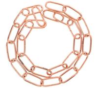 Lurrose Chaîne Suspendre Métallique 1 Mètre Diamètre 4 MM Finition Rose Doré - Accessoire Décoratif Robuste pour Lustres et Suspensions Intérieures Compatible Rallonge Luminaire