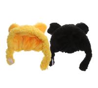Lurrose Chapeau Bonnet en Peluche 2pièces pour Chiens et Chats Style Mode Facile à Enfiler Accessoire pour Photographies et Hiver