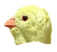Lurrose Chapeau de Déguisement en Peluche et Latex, Tête de Poussin Jaune, Taille Unique, Accessoire Carnaval et Fête de Pâques, Couvre-chef Unisexe pour Cosplay et Cotillons
