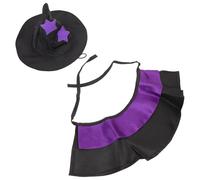 Lurrose Chapeau Sorcier et Cape Magique pour Chien Costume Halloween Léger et Ajustable pour Fêtes Photos