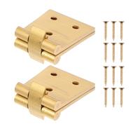 Lurrose Charnières Pliantes en Laiton Massif 2 Pcs 103x40x37x3 Mm pour Plateau de Majordome, Charnières à Rabat à 180 Degrés pour Meubles Cuisine, Optimisent L’espace et Facilitent