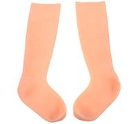 Lurrose Chaussettes Longues Hydratantes Pieds Secs et Talons Fendillés, en Sebs Élastique, Couleur Chair, 1 Paire, Soin Nourrissant et Exfoliant pour Pédicure Nocturne