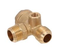 Lurrose Clapet Accessoire Polyvalent Anti-retour 20mm en Cuivre Unidirectionnel Connecteur 9mm pour Compresseur D'air Silencieux Conception pour Atelier Industriel