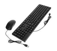 Lurrose Clavier USB Filaire avec Pavé Numérique Et Souris Filaire, Bureautique Et Jeux, Ergonomique pour Pc, Utilisation Professionnelle, Configuration Simple, Noir