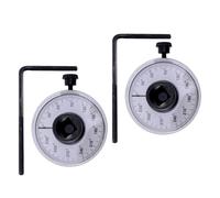 Lurrose Clé Dynamométrique Angulaire Réglable 360° 2 Pièces Manomètres de Couple Précis pour Mesure D'angle de Serrage Automobile, Outil Léger et Maniable pour Réparation et