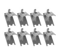 Lurrose Clips de Fixation INOX 8 Pcs pour Étagère de Congélateur, Crochets Métalliques Support Réfrigérateur, Pince de Serrage pour Grille de Froid, Accessoires Solide pour Rangement
