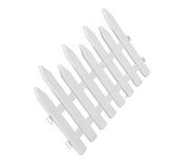 Lurrose clôture de Jardinage de Plein air Bordures de Jardin palissade clôture décorative de Jardin Engrener Cour Bordures de Parterre de Fleurs Bordure de pelouse en Plastique PVC Blanche
