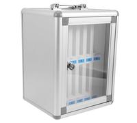 Lurrose Coffret de Sécurité pour Téléphone Portable 12 Emplacements en Alliage avec Serrure Verrouillage et Poignée Ergonomique, Boîtier Mural Robuste pour École, Salle de Conférence