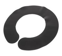 Lurrose Collier de Coupe de Cheveux en Silicone Noir Anti-fragmentation, Taille Unique, Cape de Barbier pour Salon Coiffure et Usage Domestique, Protection du Cou pour Coupe et