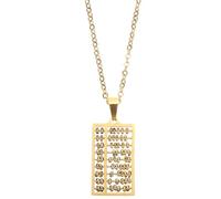 Lurrose Collier Pendentif Créatif Forme Boulier en Acier Inoxydable Doré, Chaîne Clavicule, Bijou Homme Anti-stress, Accessoire Mode Polyvalent pour Fête et Usage Quotidien