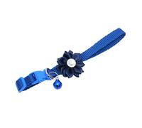 Lurrose Collier pour Chat et Chien Ajustable avec Fleur Créative et Clochette Collier Animal de Compagnie Bleu Accessoire Pratique et Mignon pour Fêtes et Usage Quotidien