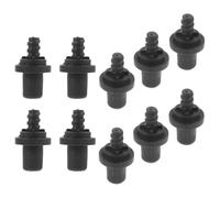 Lurrose Connecteur de Manche de Brosse de Toilette en Plastique Noir 16 Mm, Embout Fileté Autobloquant, Kit de 10 Pièces, Accessoires Solide pour Remplacement et Réparation, Adapté