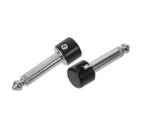 Lurrose Connecteur Mono 6,35mm sans Soudure pour Câble Patch Guitare Électrique, Design Modulaire en Métal Argenté, Transmission Pure du Signal, 2 Pièces pour Réparation de Pédalier