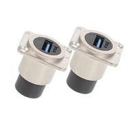 Lurrose Connecteur USB pour Montage sur Panneau Adaptateur Femelle à Double Tête Résistant UV et Anti-âge de Données Rapide Adapté Aux Équipements USB Standard