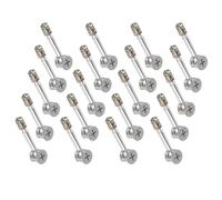 Lurrose Connecteurs de Meubles pour Commode et Armoire Argentés, Alliage de Fer, Stabilité Renforcée, Assemblage Rapide, Système 32mm, Lot de 40 Pièces pour Montage DIY