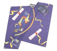 Lurrose Contexte de la bannière de remise des diplômes de mariée célibataire décoration école sortie Bannière de fête décor de toile de fond des diplômés polyester