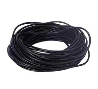 Lurrose Corde en Cuir de Vache Tissée à la Main 3 MM Rouleau de 10 Mètres Accessoire pour Fabrication de Bijoux DIY Bracelet et Collier Corde Résistante et Solide Noire