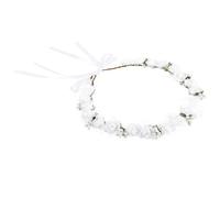 Lurrose Couronne Halo en Mousse Pe Bandeau de Couronne de Mariée Ajustable, Accessoire Mariage Élégant pour Cheveux de Mariée, pour Photos et Fêtes