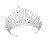 Lurrose Couronne Mariée en Métal Argenté Strass, Bandeau Léger et Confortable, Accessoire de Coiffure Élégant pour Mariage, Anniversaires et Fêtes, Diadème Féminin et Polyvalent