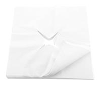 Lurrose Coussinets de Massage Facial Confortables et Sûrs 100 Jetables en Tissu Non Tissé Blanc Tapis D'oreiller Trou pour Visage, pour Salons de Beauté et Spas