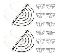 Lurrose Coussinets Protecteurs et Échelle Protection Thermique 50 Pièces en Plastique Outil Professionnel et Fixation Capillaire pour Extensions de Cheveux pour Coiffure