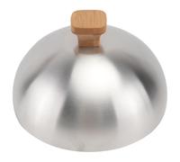 Lurrose Couvercle Alimentaire Inox Anti-éclaboussures pour Barbecue et Cuisine Cloche Ronde Protectrice pour Steaks et Repas Plein Air