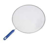 Lurrose Couvercle Anti-Projection en Acier Inoxydable Poignée Suspendue Bleue, Protection pour Poêles, Facile à Laver et Design Élégant Cuisine Pratique