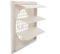 Lurrose Couvercle D’aération Extérieur pour Sèche-linge, Abs Blanc, Grille Fine Anti-insectes, Tube Rond 6 Pouces, pour Conduit 4 Pouces
