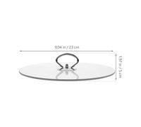 Lurrose Couvercle en Verre Trempé Transparent Rond 23 Cm, Couvercle Étanche Multifonctionnel pour Conservation des Aliments, Accessoire la Cuisine Maison Compatible Micro-ondes, Joint