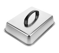 Lurrose Couvercle Rectangulaire pour Barbecue Protection Anti-Graisse Couvercle de Cuisson Polyvalent pour Grillades et Plancha Facile à Nettoyer pour Repas Plein Air