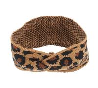 Lurrose Couvre-chef - Bandeau - Chauffe-oreilles - Crochet - Foulards tressés - Bandeau turban - crocheté - Bandana - - Motif léopard - Oreillette parent-enfant