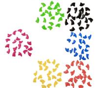 Lurrose Couvre-Griffes pour Protéger Pattes 120 Pièces en Plastique pour Chats et Chiens Design Précis et Facile à Utiliser, Tailles XS à 2XL Style Couleur Aléatoire
