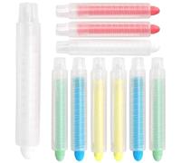 Lurrose Craies sans Poussière Colorées pour Tableau Noir, Hydrosolubles, Légères et Portables avec Porte-craie, pour Enseignants et Usage Personnel Couleur Aléatoire