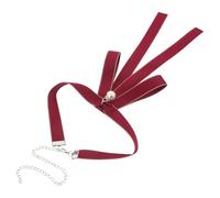 Lurrose Cravate à Nœud Rouge pour Femmes et Filles, Ruban Confortable Réglable, Accessoire Élégant pour Uniforme Scolaire et Cosplay Quotidien