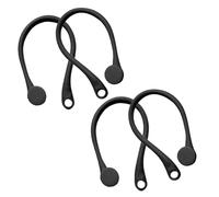 Lurrose Crochet d'oreille pour Casque Anti-Perte, 2 Pairs, Silicone TPU Noir, Design Ergonomique, Maintien Ferme, pour écouteurs sans Fil en intérieur