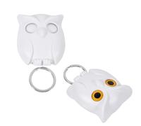 Lurrose Crochets Adhésifs Muraux Magnétiques en Alliage Blanc Forme Chouette Créative pour Clés 2pcs, Support pour Hall D'entrée à Coller sans Perçage